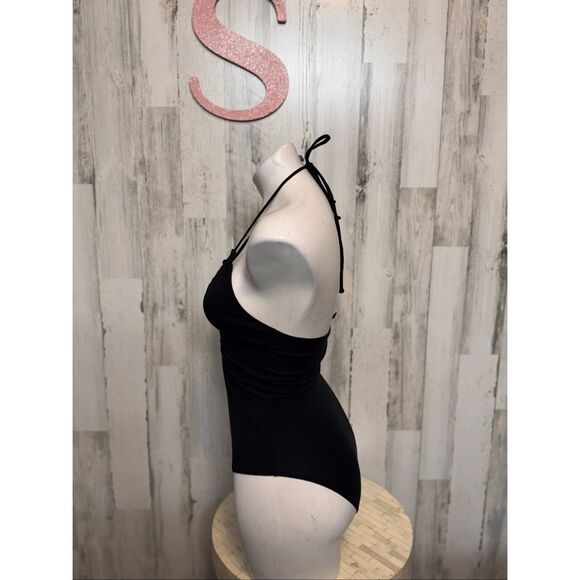 Forever 21 Black Halter bodysuit Women’s Size S - Picture 2 of 4